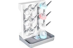 Vicloon Escurre Biberones, Soporte Vertical Grande para Secador de Biberones con Bandeja Antigoteo, Ahorra Espacio, Sin BPA, para Escurridor Accesorios de Bebé, Biberone y Tetinas