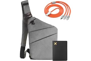 IUHFSIFS 2024 Upgrade Anti Theft Crossbody Bag Women【Ergonomics - Zero Burden】 Anti Theft Travel Bag for Women & Men【Multi Pockets & Extremely Waterproof】 With Passport Card Holder And Data Cable