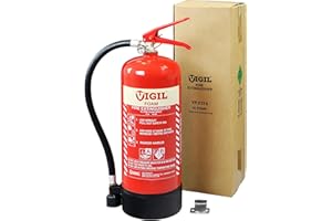 VIGIL Foam Fire Extinguisher 6L – Versatile & Reliable Fire Extinguisher - 21A 144B Rating – Extinguisher for Shops, Warehouses, Offices & More - Comes with 5-Year Warranty