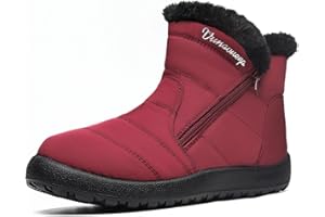 Vunavueya Winterstiefel Damen Warm gefütterte Winterschuhe Schneestiefel Winter Schlupfstiefel Kurzschaft Stiefel Boots Schuhe gr.35-42