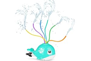 joylink Juguete de Rociador, Juguete de Agua de Rociadores de Ballenas Juguete de Spray de Agua para niños, Juguetes para rociar Agua para niños, niñas, jardín, Exterior, Piscina (Azul Brillante)