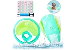 PEAZELEE Schwimmflügel Kinder Baby Schwimmhilfe, Schwimmflügel Kinder 3-6 Jahre, Rund Schwimmhilfe für Jungen Mädchen 6-20Kgs, Swimsafe Gerät Kinder mit 3 Unabhängigen Airbags