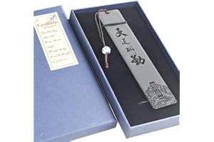 LYXTIORN Segnalibro in legno naturale con nappa di perline, segnapagina in legno personalizzato per gli amanti dei libri, regalo di Natale con confezione regalo, parole ispiratrici che significano