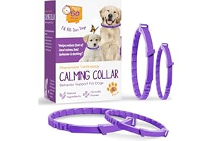 RUNADI Collare Calmante Per Cani e Gatti, 4 Pezzi Anti-Ansia Regolabili Tranquillanti Antistress Cani