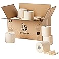 Bumboo Bamboo Toilet Roll 24 Pack | Unbleached Toilet Paper 3 ply, 300 Sheets | Eco Toilet Rolls | Plastic-Free, Soft, Strong, Sustainable & Biodegradable Toilet Tissue