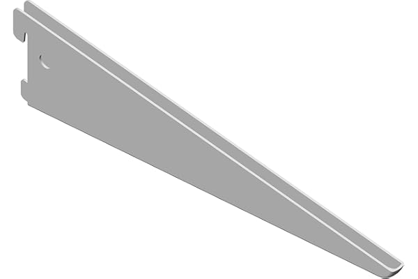 Élément Système Porte-étagères de Type U , 2 rangées, 2 pièces, 5 dimensions, 3 couleurs, long de 27 cm pour système d'étagères, rail mural, Blanc