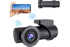 【2023 Nuova Versione】 CHORTAU Telecamera per Auto WiFi Full HD 1080P, Dash Cam per auto senza schermo grandangolare 170°, Dash Cam con registrazione in loop, Monitor di parcheggio