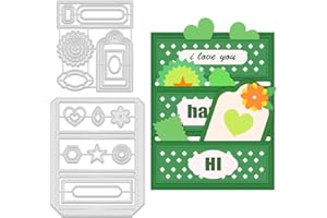 RYMAUP® Troqueles de bolsillo grandes, ranuras cosidas, juego de troquelado de bolsillo, troqueles para tarjetas, plantillas de troquelado para álbumes de recortes, papel de regalo, plantillas para