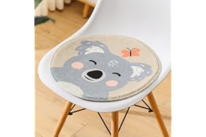 Sarah Duke Runde Stuhlkissen Sitzkissen Kinder Sitzkissen Stuhl Sitzpolster, Weich Sitz Auflage Cartoon Tier Bodenkissen Kinder Runden Kissen (Koala,30 x 30 cm)