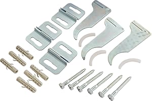 SOMATHERM FOR YOU, Kit de 3 fixations pour radiateur en aluminium - Comprend 6 vis (6x50 mm) et 6 chevilles (8x40 mm) pour une installation facile, sécurisée et durable