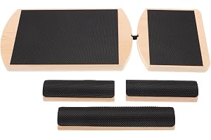 WOONEKY 1 set Axis Board - Balansbräda för ett ben, fotsträckare för plantar - Stabilitetstränare med halkfri yta för rehabilitering, pilates och yoga