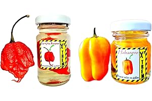 X'TREM 1 x piment frais CAROLINA REAPER en pickles + 1 x piment HABANERO frais en pickles