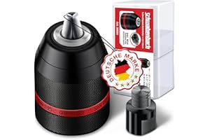 SCHWABENBACH ® Mandrino autoserrante 1/2-20UNF incl. adattatore M14 per smerigliatrici angolari - Mandrino autoserrante di qualità superiore - Mandrino autoserrante professionale 1-13mm