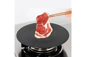 CNANRNANC Difusor de calor para estufa de gas, reductor de llama, placa de anillo antiadherente para estufa de gas, convertidor de placa de cocina de vidrio, placa adaptador de inducción (28 cm)