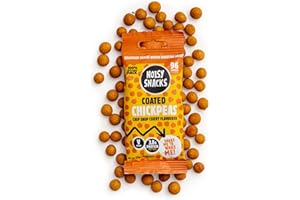 Healthy Snacks - Chip Shop Curry Chickpeas by Noisy Snacks - Vegan Snacks - Low Calorie, High Protein, Full of Fibre - Flavoured Chickpea Snacks (25g x 10)