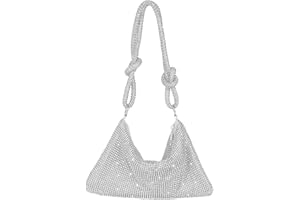 UBORSE Pochette Eleganti per Cerimonia Borsa Glitter Borsetta Donna a Forma di Cestino/Secchiello Borsa con Strass da Sera per Matrimoni e Eventi