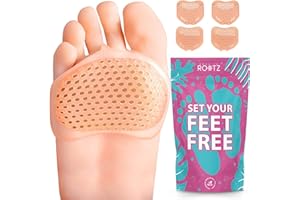 ‎BACK TO ROOTZ ROOTZ 4x Vorfußpolster & Metatarsal Pads aus Silikon – Anatomische Fußballenpolster für perfekten Halt gegen Metatarsalgie & Morton Neurom