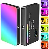 VIJIM VL120 Luce Video RGB, Luce Led Fotografia con Batteria da 3100mAh, Pannello Luce LED da Dimmerabile 2500K-9000K, CRI 95