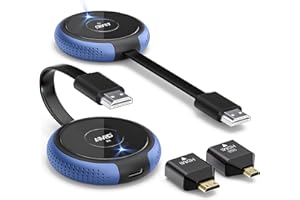 AIMIBO Wireless HDMI Transmitter and Receiver 4K, 2.4/5G HDMI Wireless Sender and Receiver, 165FT/50M Wireless Extender Streaming Video Audio for Laptop Phone Box Camera PC to TV Monitor Projector