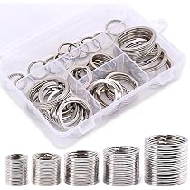 10 Anneaux Porte-Clés Dorés 30mm - Anneaux Split Ring Métal Pour Clés, Accessoires Et Bricolage