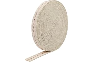 LERANXIN Mèche Bougie, LÉRANXINE 10m Mèche pour Lampes à Huile, 2cm de Large, Mèche de Lampe en Coton de Haute Qualité, Mèche de Rechange pour Lampe à Pétrole, Lampes à Huile, Lanterne Tempête