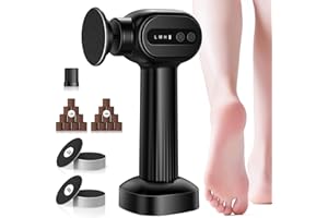 NAUQUOHZ Hornhautentferner Elektrisch, 2 in 1 Hornhaut Entfernen Fuß, 6 Gear Elektrischer Hornhautentferner Füße, Wiederaufladbarer Pediküre Set Fußpflege IPX7 Wasserdichte für Trockene, Harte & Rissige Haut