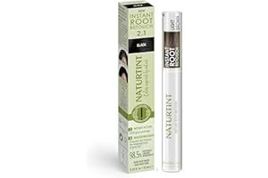 Naturtint | Instant Root Retouch | Retocador Temporal. Cubre Raíces y Canas al Instante | Práctico y Cómodo con Cepillo | 98,5% Ingredientes Naturales | Light Brown | 10 ml
