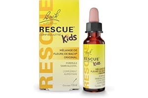 Rescue Kids Compte-gouttes, La sérénité pour toute la famille, sans alcool, Vegan, Complément alimentaire, 1 Flacon Compte Gouttes x 10 ml