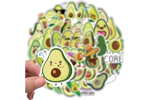 SANMATIC 50 pezzi Avocado Adesivi in vinile carino per bottiglia d'acqua, laptop, telefono, bagagli, adesivi per skateboard per adulti adolescenti ragazze bambini