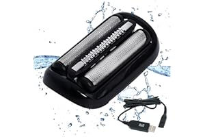 PKCHYE Testina Serie 5 Testina di Ricambio 53B Testina di Rasatura di Ricambio 53B Testina Rasoio Face Uomo Accessori di Serie 5 Rasoio elettrico Serie 5 e 6 Modelli dal 2020 Nero per Braun Serie 5 S5/S6