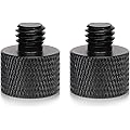 SAVITA 2 Pièces Adaptateur Pied Micro, 3/8 Mâle vers 5/8 Femelle Adaptateur Pas Vis Trépied pour Caméra Moniteur Support Microphone