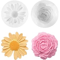 2 Stück Silikonformen Für Kerzen Gänseblümchen – DIY Gießformen Für Seifen & Backen