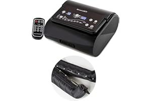 Dinamicamed ® Pressoterapia 6 Digitale Compact, Pressoterapia Linfodrenaggio Professionale 6 Programmi Di Lavoro, 6 Camere d'Aria, Pressoterapia per Casa con 2 Gambali XL