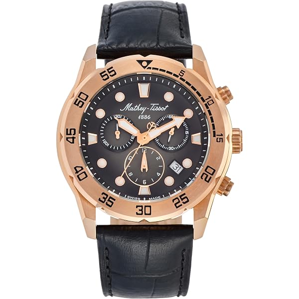 Mathey-Tissot Swiss Made Lagoon Chronograph Quartz Black Dial