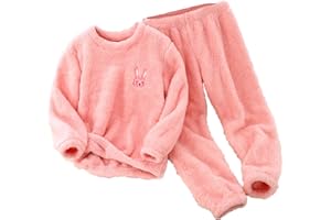 UNOSHENG Ensemble de 2 pyjamas en polaire à manches longues pour garçons et filles