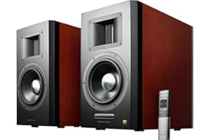 EDIFIER AIRPULSE A300 - 2.0 Studiomonitore (160W) mit Bluetooth V5.0 (aptX), Bändchen-Hornhochtöner für präzise und klarste Höhen, vielseitige Anschlussmöglichkeiten, inkl. Fernbedienung