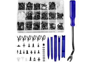 KAONESS Clips Remaches Plástico coche 447 Pcs Universales Grapas Coche 18 Tamaños Clips Carrocería de coche Puerta del Parachoques Fender Liner Sealing Strip Clips Fijos con Herramienta de Desmontar