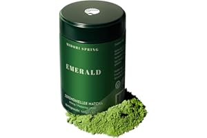 ‎MIDORI SPRING Midori Spring Matchapulver für Getränke, Gebäck und Tee Zeremonieller Smaragd 100g (Non-Organic)