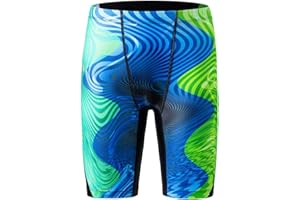 SURFEASY Boy's Jammer Swimsuit Youth Trainning Swim Jammers with Drawstring Endurance Kids Swimming Trunks Shorts