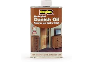 RUSTINS Original Danish Oil 500ml- Rich, Natural Glow - Enhances Wood Grain Beautifully, Professional-Grade Finish, Easy DIY Application