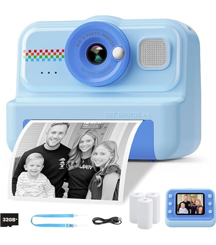 12 Rouleaux Papier Thermique Pour Appareil Photo Enfant - 57x30mm - Sans BPA - Impression Sans Encre