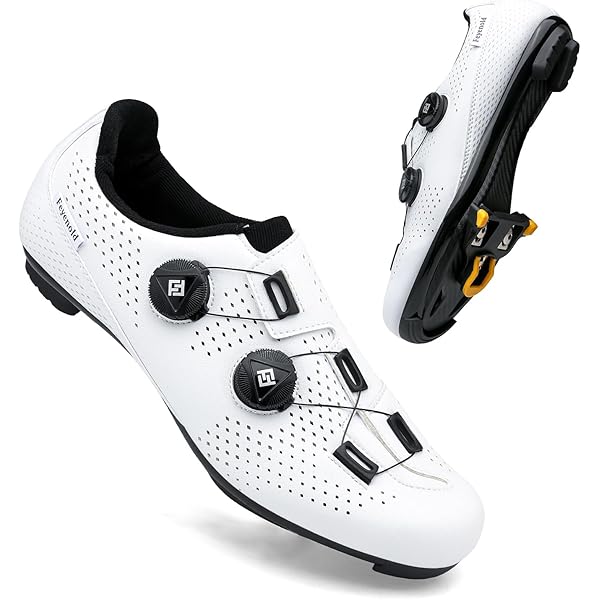 Chaussures Vélo Route Homme Autobloquantes – Blanc – Taille US 12 / EU 46 – Neuves