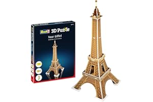 Revell 3D Puzzle Eiffelturm I 20 Teile I 2 Stunden Bauspaß für Kinder und Erwachsene I ab 10 Jahren I Den Eiffelturm selber zusammenbauen I Ideale Geschenkidee, Mittel