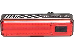 Moon Light the Way You Ride On Helix Sense 250 Lumens IPX7 Rechargeable Rear Cycle Light, Built-in Battery, Max Runtime 100 Hours.