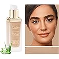 Oulac Foundation Full Coverage, Foundation for Mature Skin, Liquid Hydrating Make up Enriched with Aloe Vera, Shade: 10 Golden Natural 30 ml