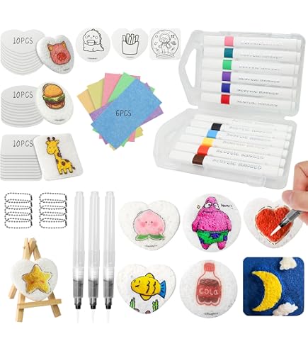 Papier Texturé En Mousse, Kit De Peinture Gonflante Magique, Éponge Pour Toile À Dessin, Kit De Peinture 3D Texturée En Mousse, Fournitures Artistiques, Papier Pelucheux Pour Aquarelles Pour Enf-ants