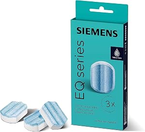 Siemens Entkalkungstabletten, 3 Stück, passend für alle Kaffeevollautomaten der EQ Reihe und Einbauvollautomaten, für ei