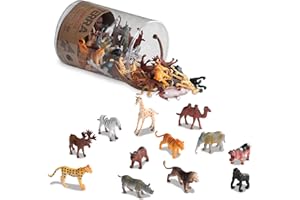 Terra by Battat – Les Animaux Sauvages – Assortiment de Figurines d’Animaux – Jouets pour Enfants de 3 Ans et Plus (60 Pieces)