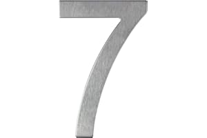 IBOO Numero civico in acciaio inox adesivo, altezza 10 cm, numero civico design (7)