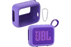 co2CREA Silikonowe etui do JBL Go 4 wodoodporny przenośny głośnik Bluetooth, przenośny, ultralekki rękaw ochronny z karabińczykiem (nie zawiera głośnika)